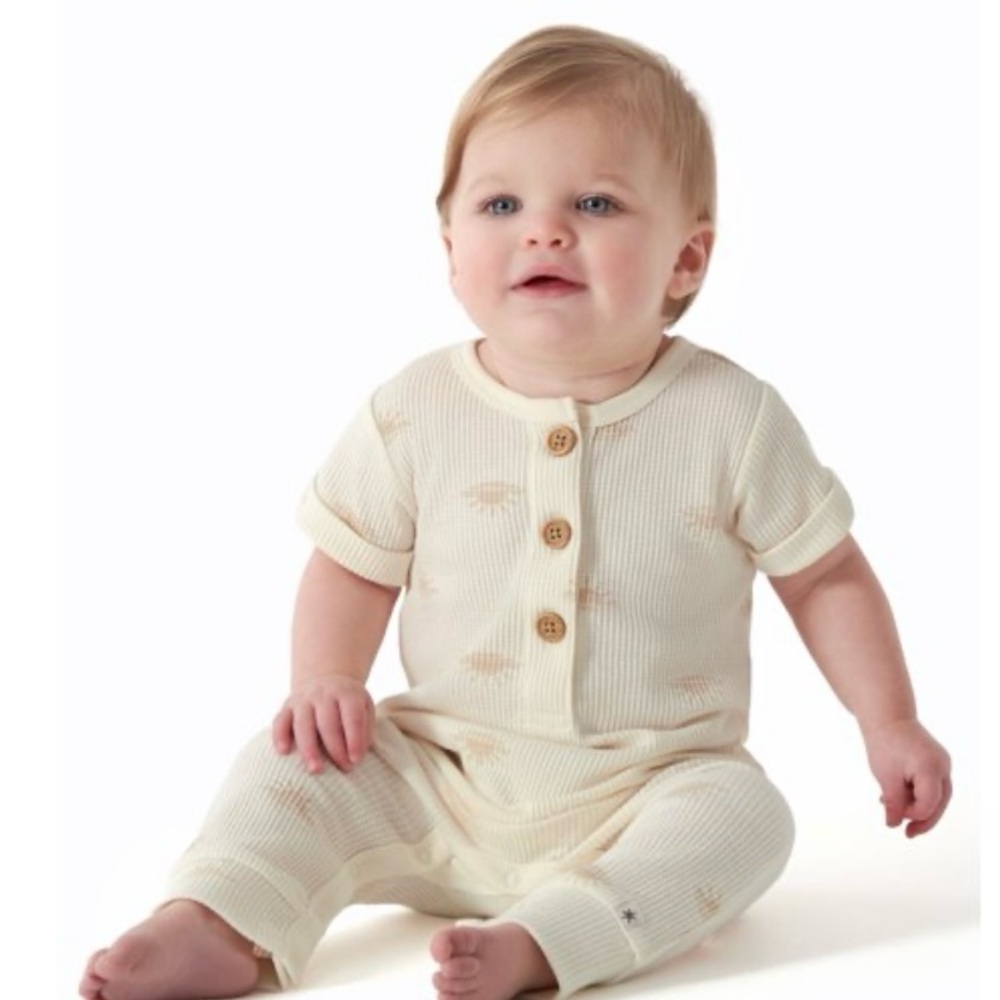 Modern Moments by Gerber Waffle Romper | Baby Unisex | NWT